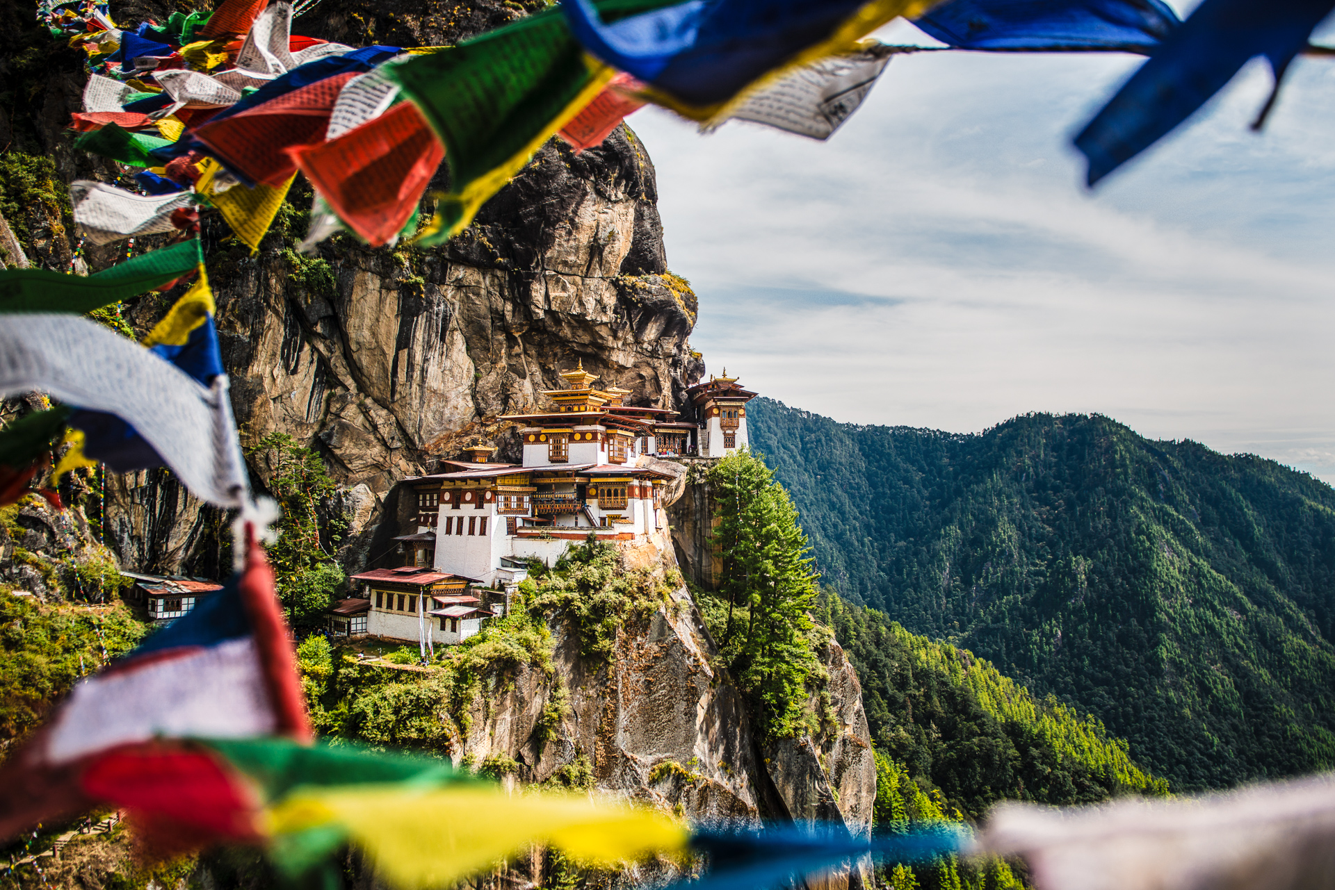 Das berühmte Taktshang Kloster (Tigernest) in Bhutan.