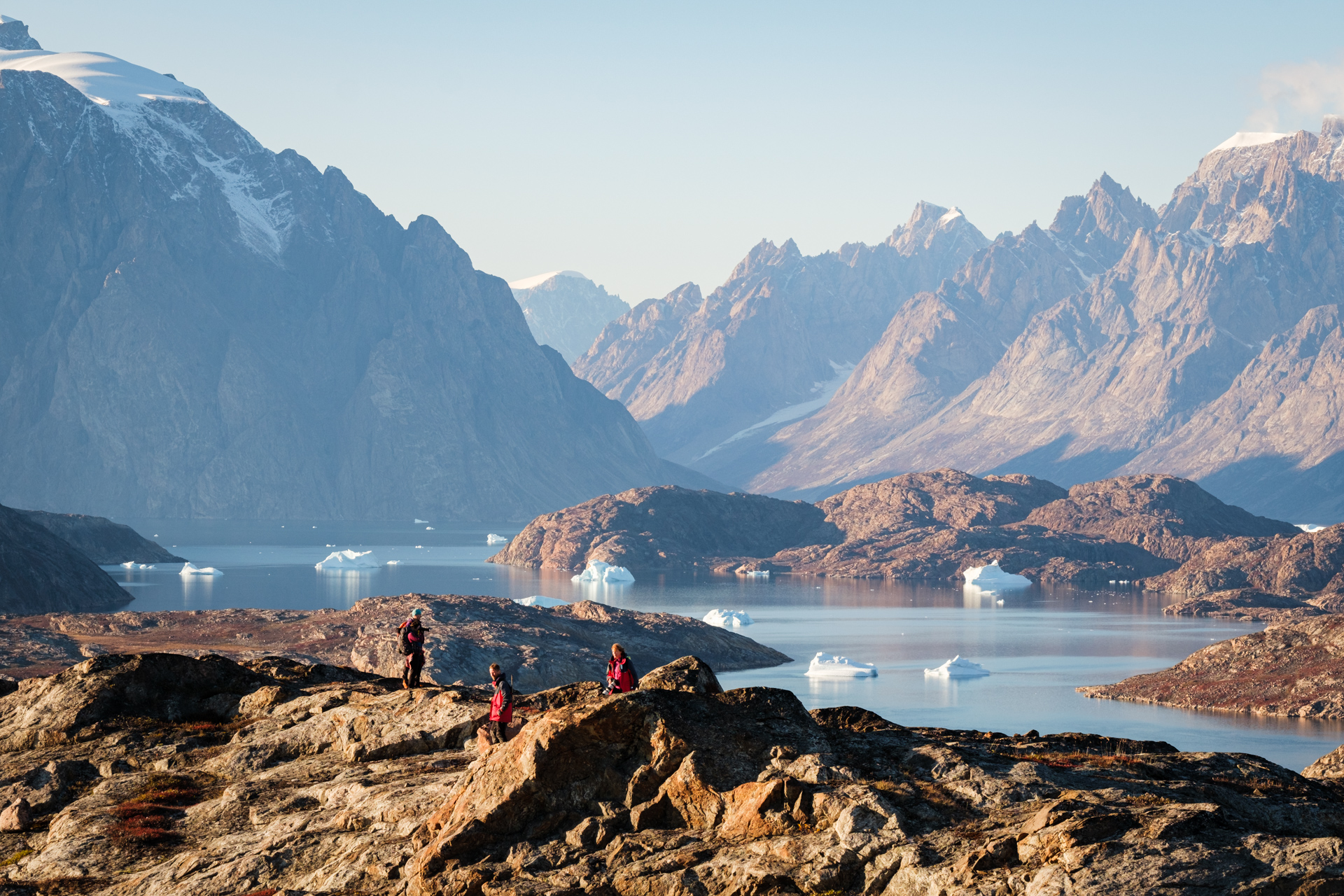 Trekking at Bear Island in Scoresbysund.